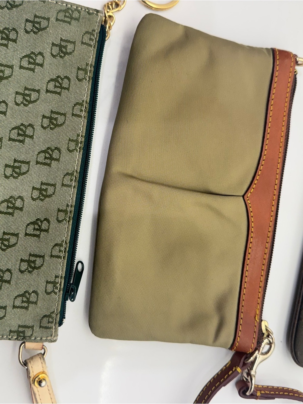 Dooney & Bourke Olive, Brown and Dark Brown Trio Wristlet Set - Picture 6 of 7